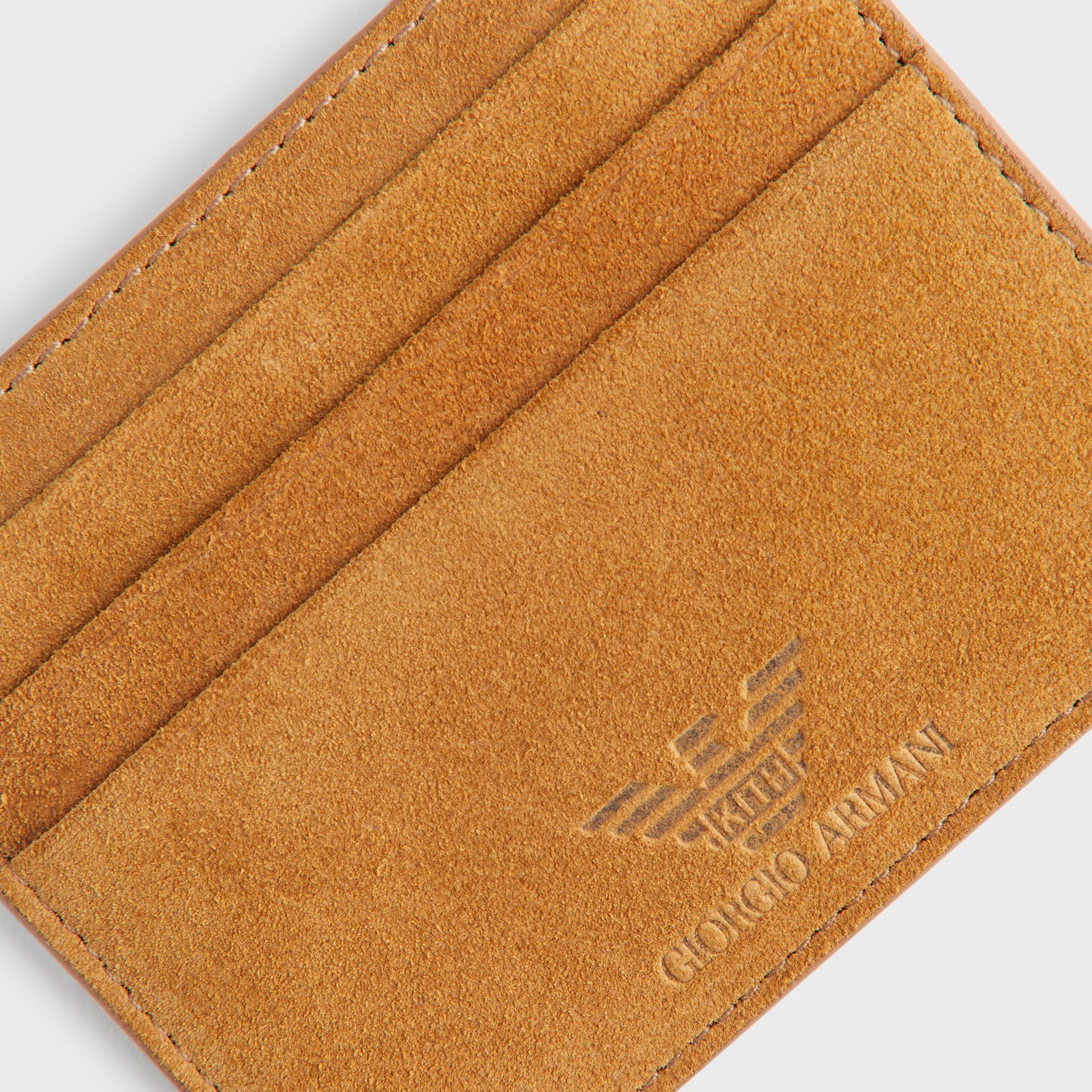 Giorgio Armani & Erlebniswelt-fliegenfischenShops Suede Card Holder - Tan