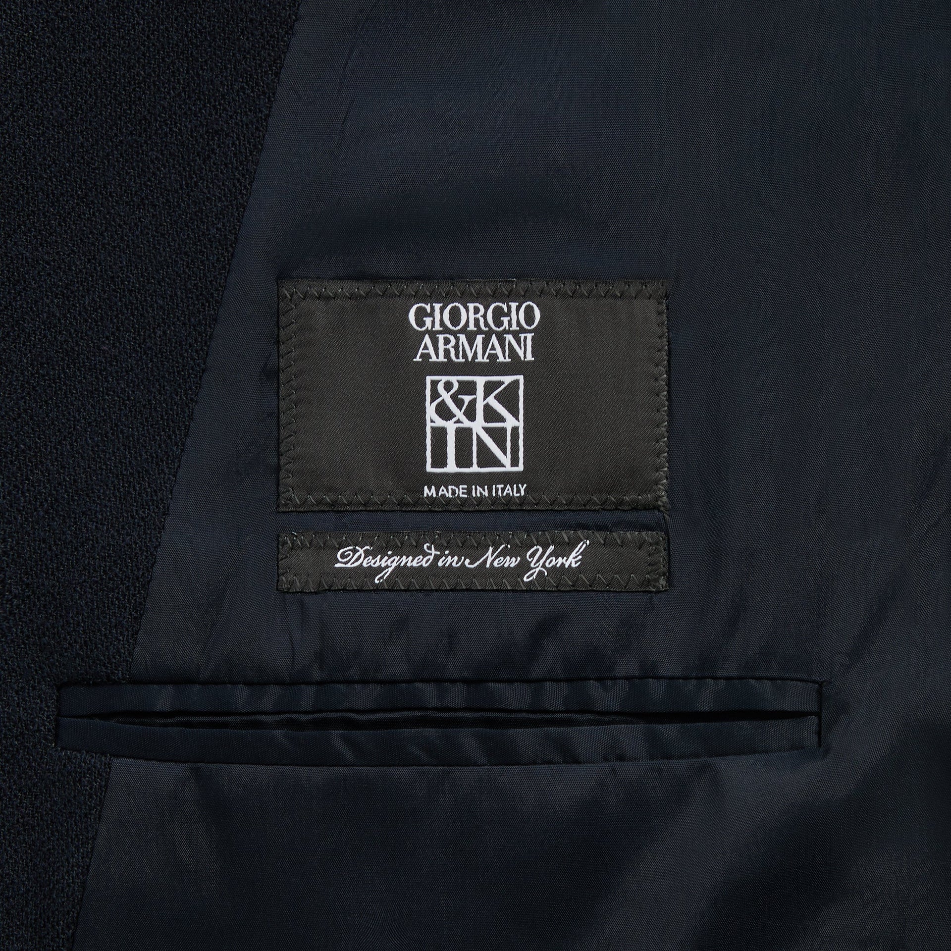 Giorgio Armani & Kith &Kin The Traveller Virgin Wool Double-Breasted Jacket - Ink - PH