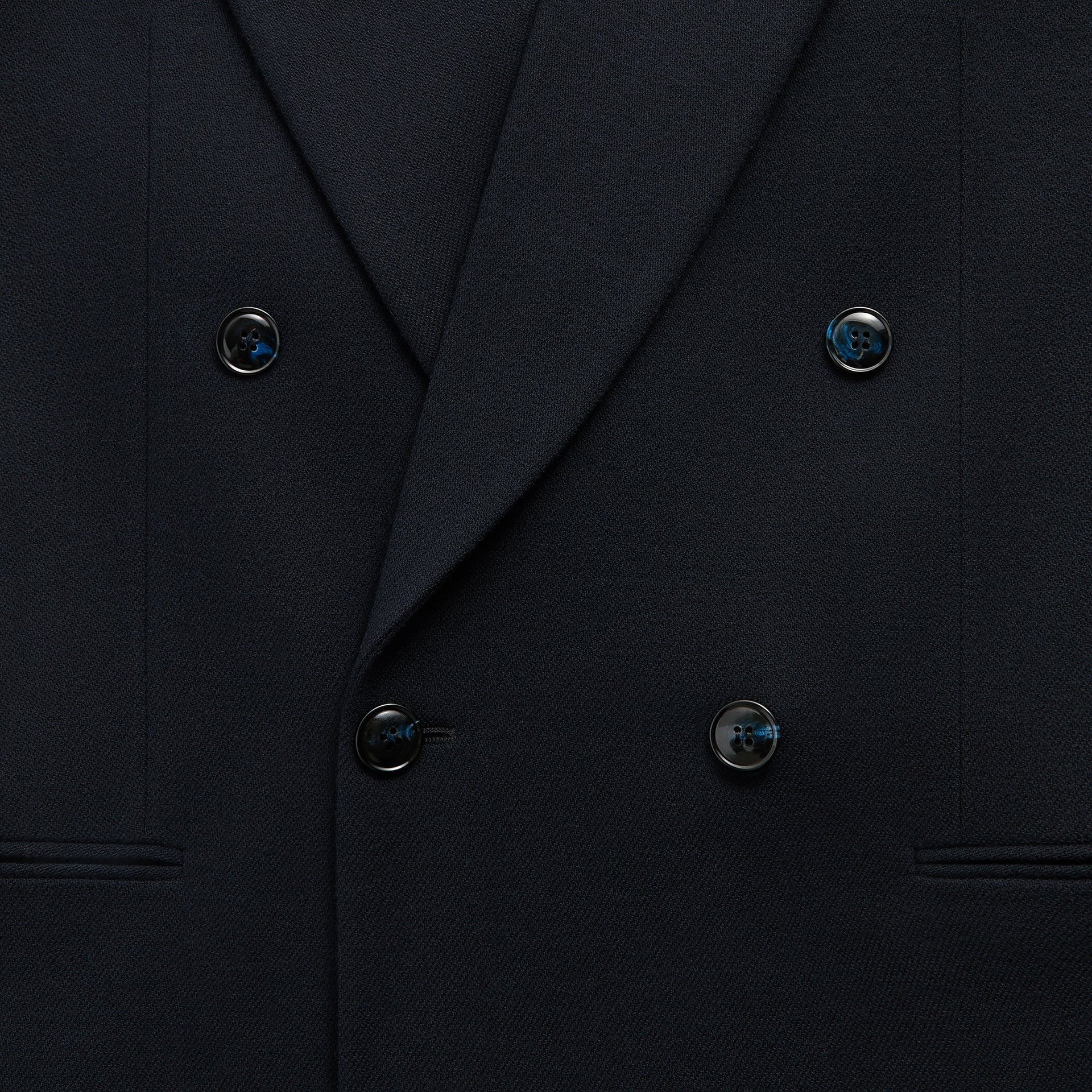 Giorgio Armani & Kith &Kin The Traveller Virgin Wool Double-Breasted Jacket - Ink - PH