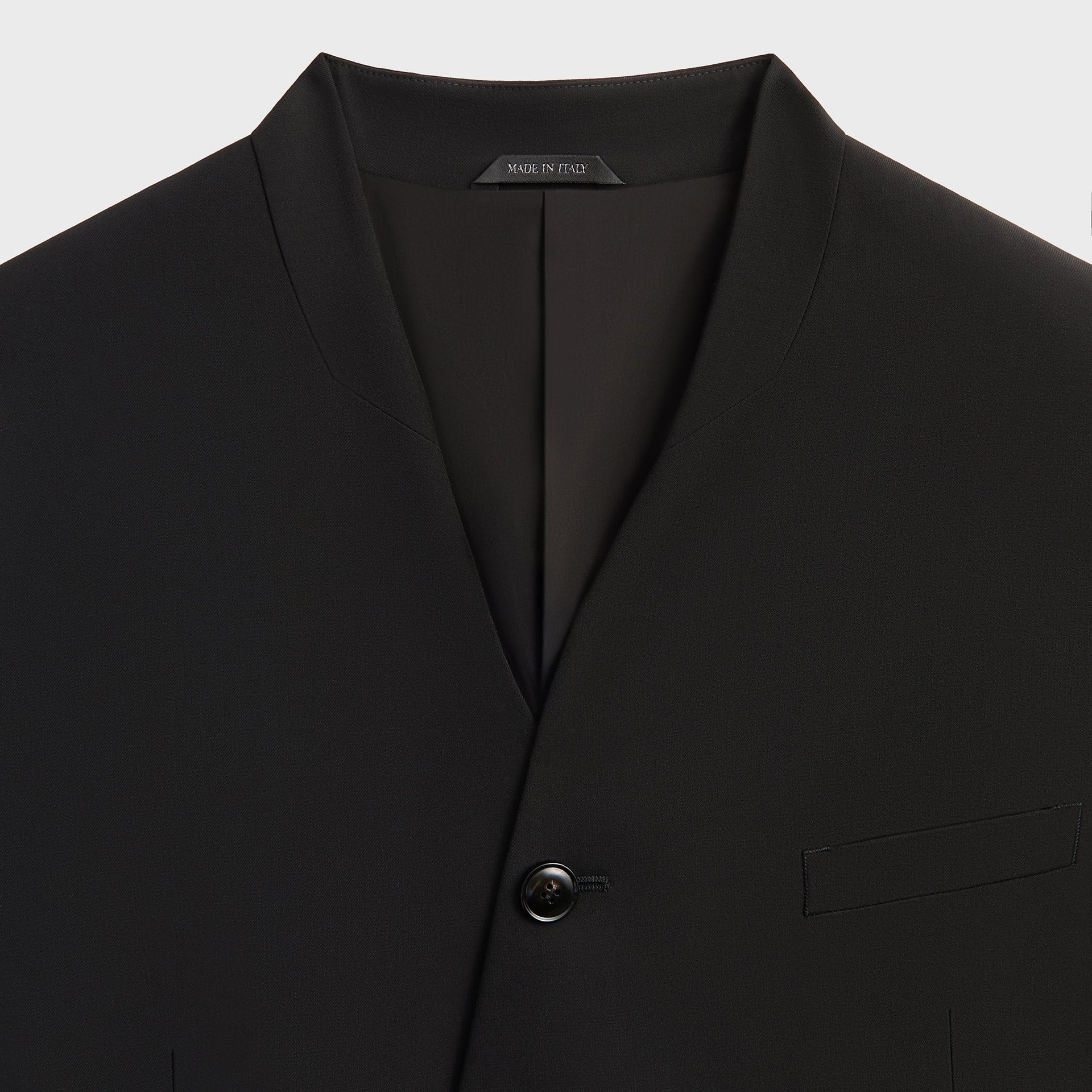 Giorgio Armani & Kith &Kin Milano Crepe Collarless Jacket - Black