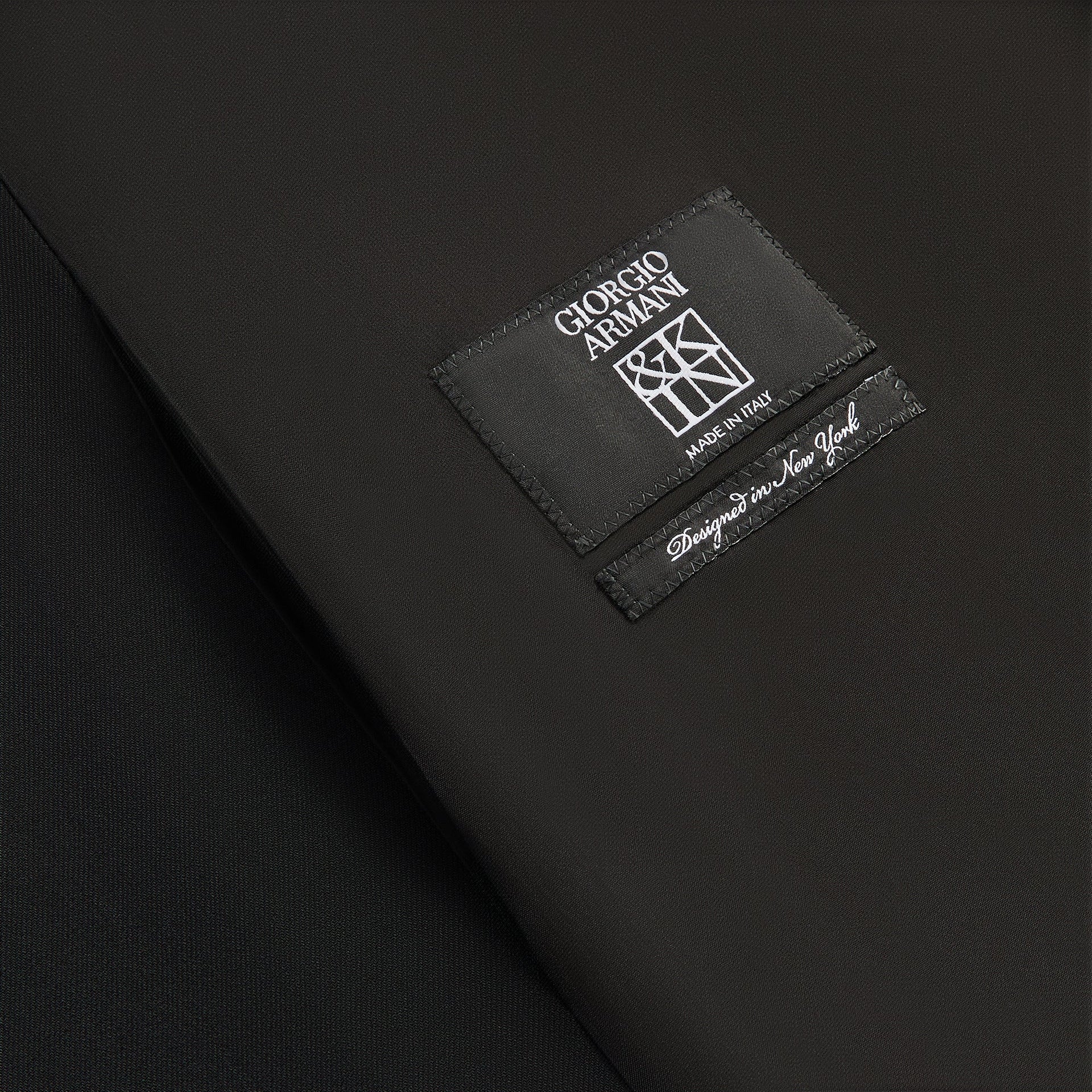 Giorgio Armani & Kith &Kin Milano Crepe Collarless Jacket - Black