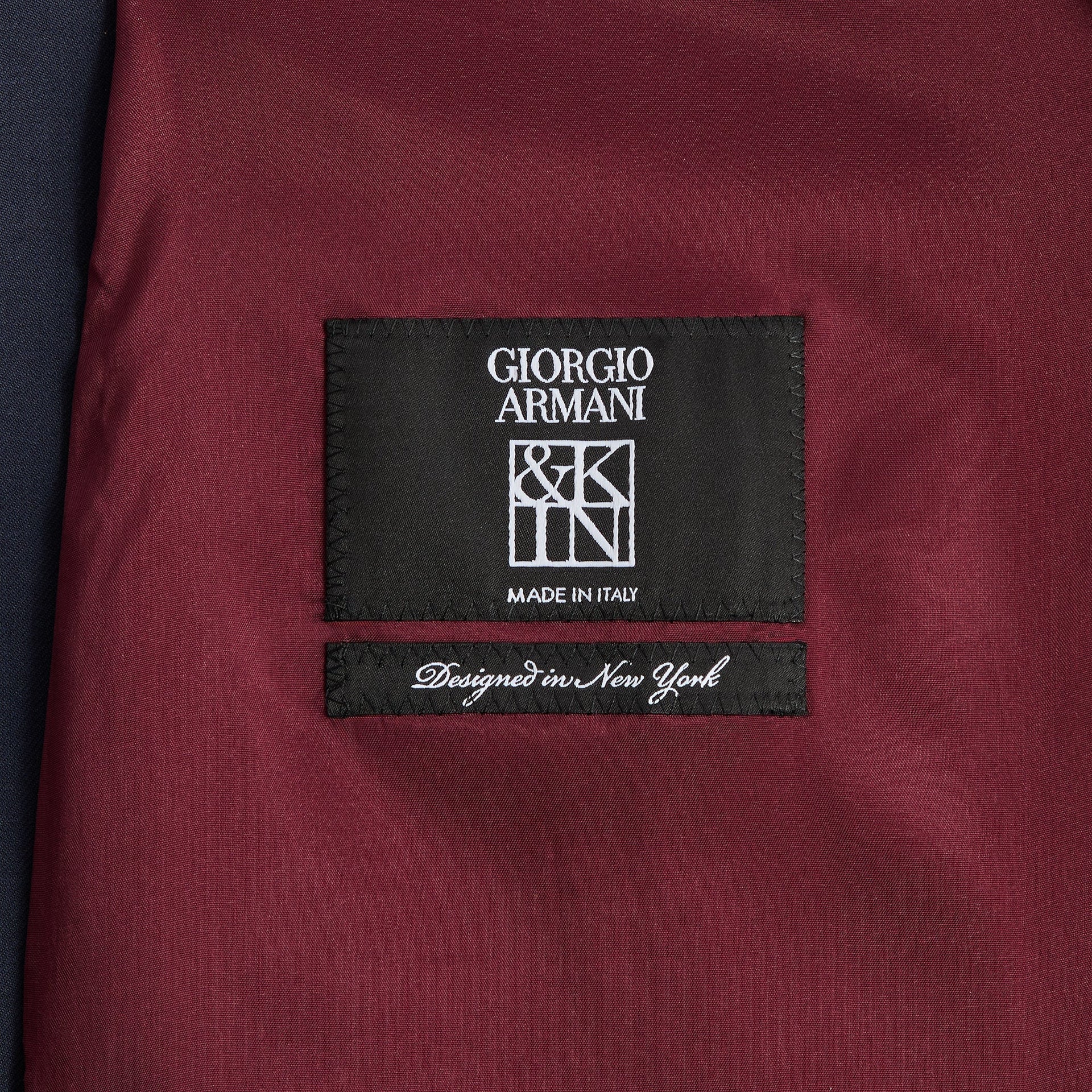 Giorgio Armani & Kith &Kin Cropped Collarless Jacket - Blue / Navy - PH
