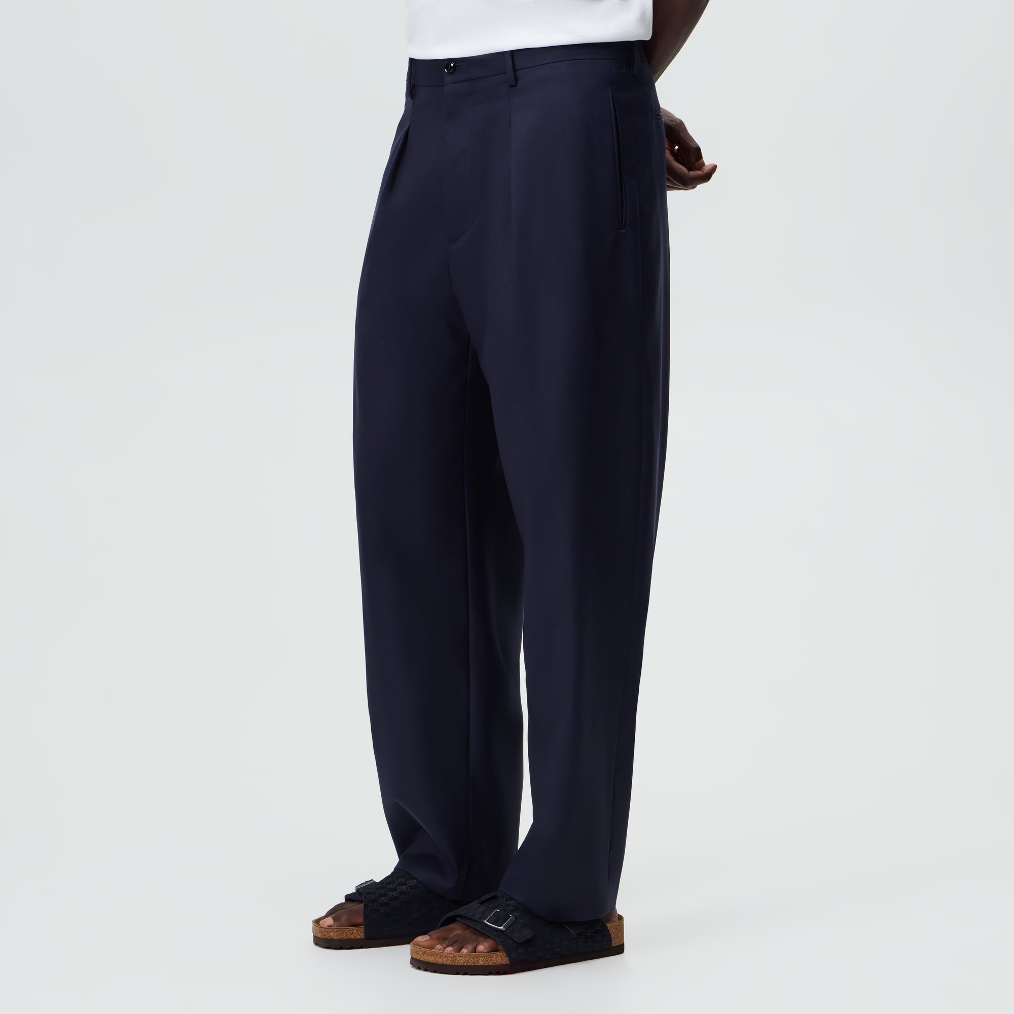 Giorgio Armani & Kith &Kin Flat Front Trouser - Blue / Navy