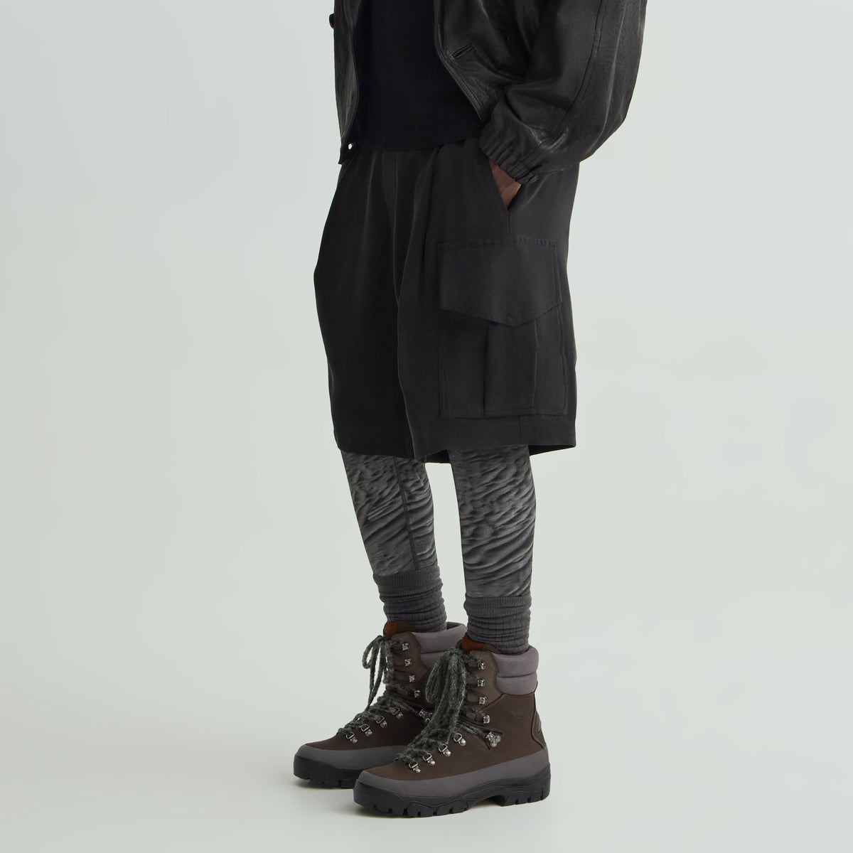Giorgio Armani & Kith Cupro Cargo Short - Black Beauty