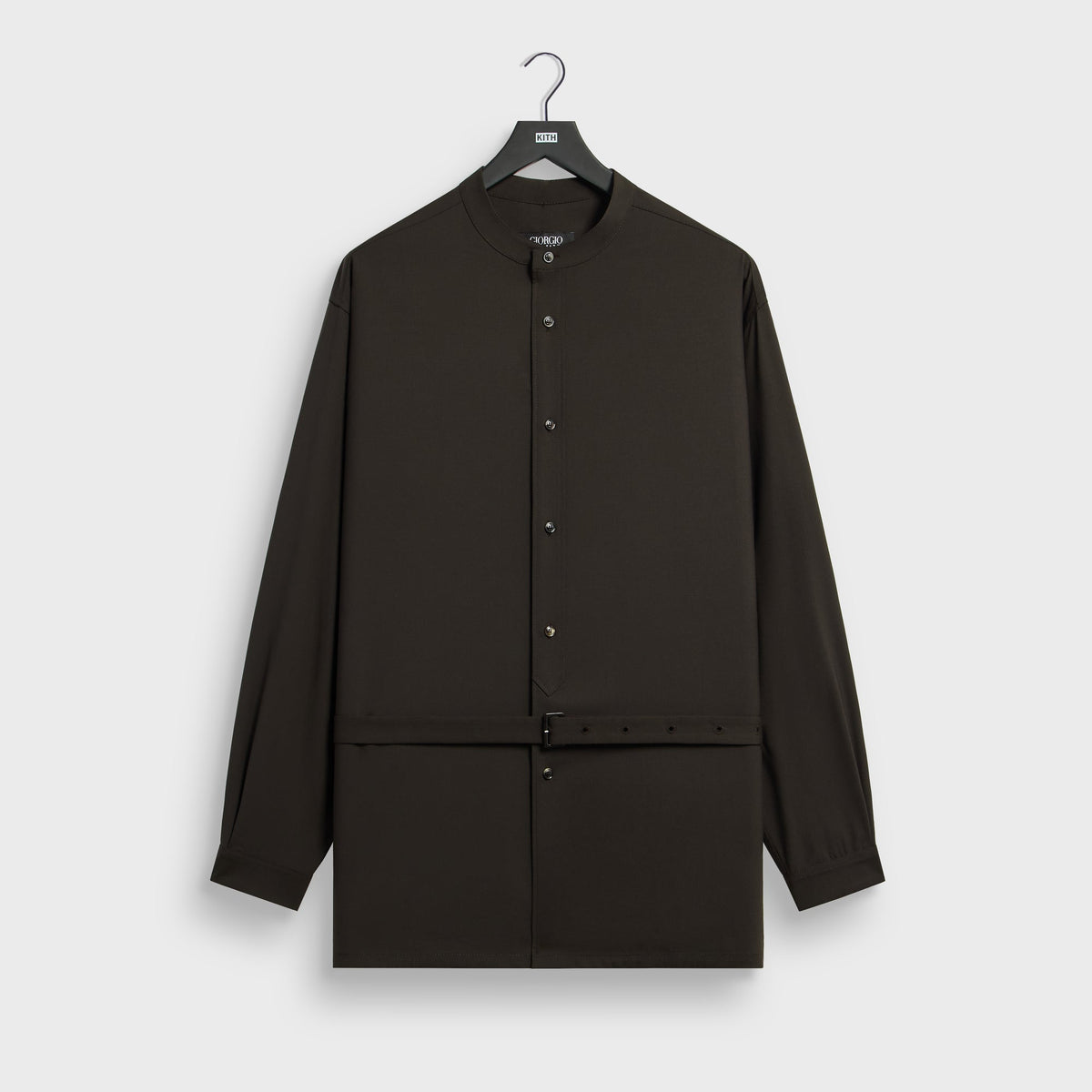 Giorgio Armani & Kith Virgin Wool Belted Shirt - Ganache