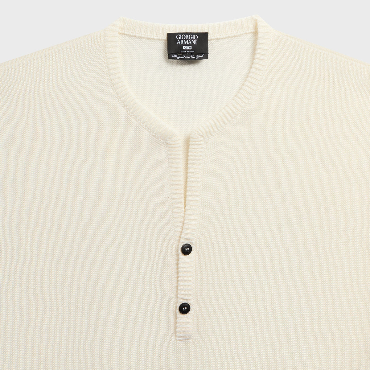 Giorgio Armani & Kith Two Button Sweater - Sandrift