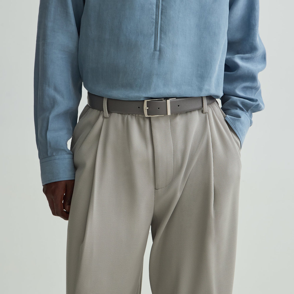 Giorgio Armani & Kith Reversible Belt - Grey / Black