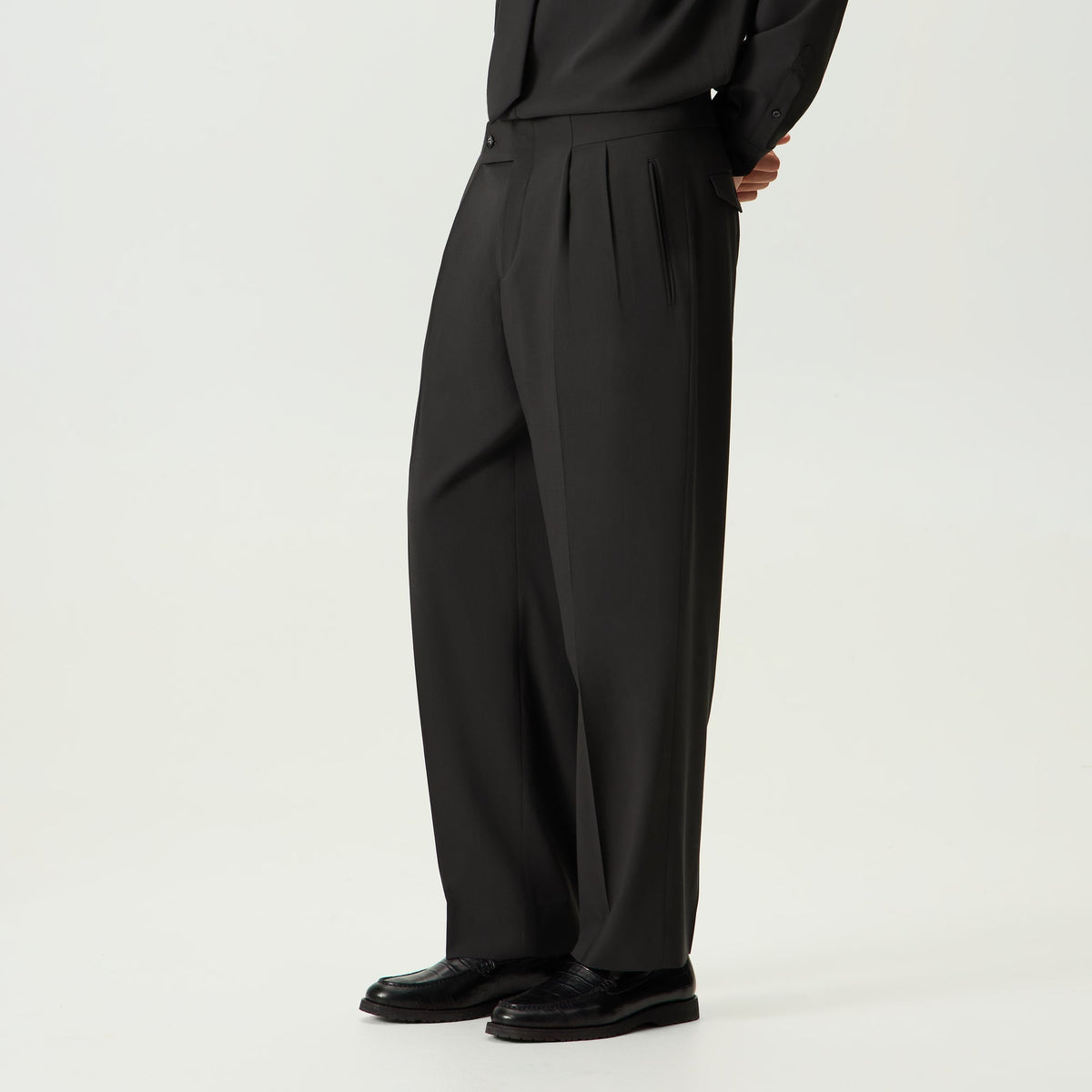 Giorgio Armani & Kith Ivy Wool Crepe Trouser - Charcoal Grey - PH