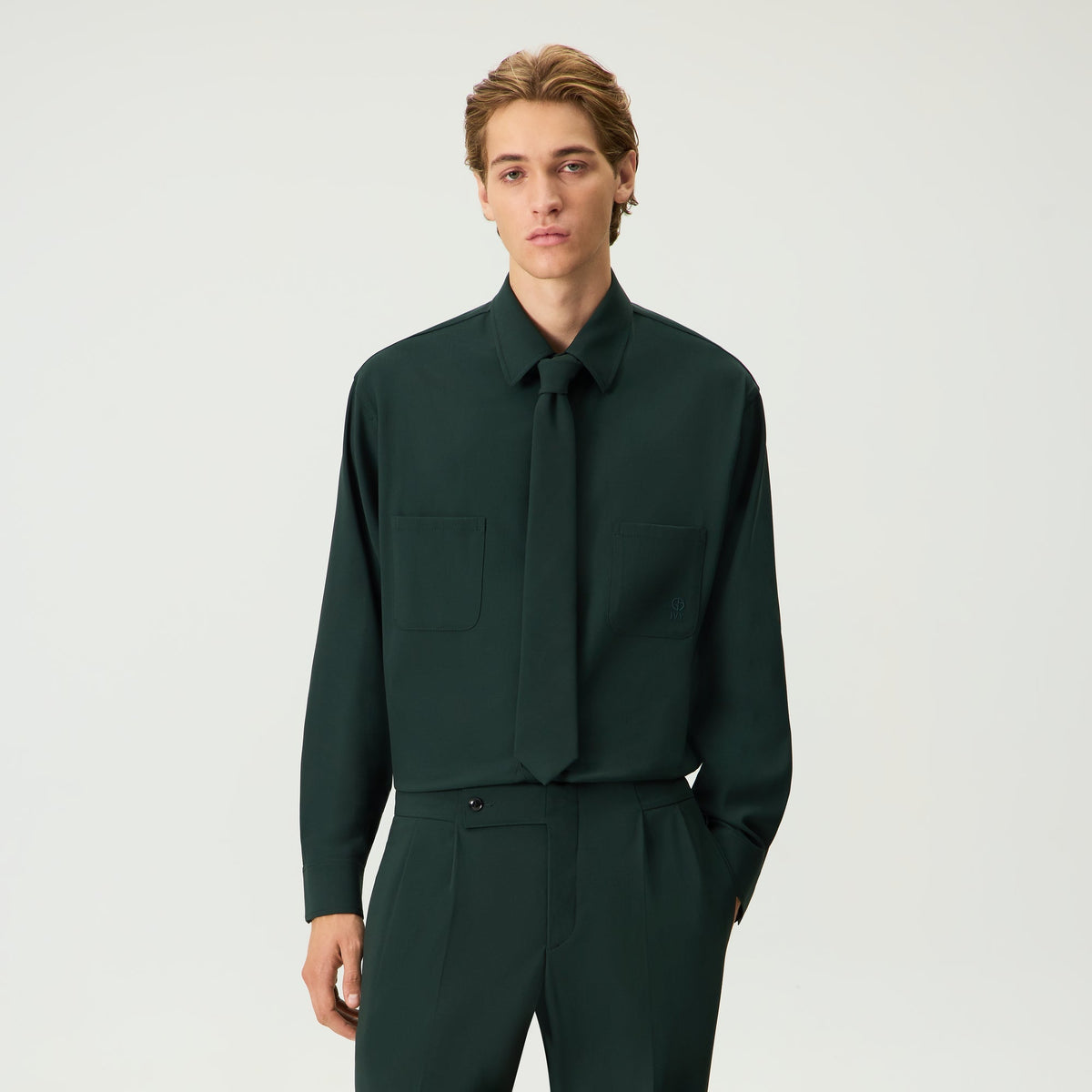 Giorgio Armani & Kith Ivy Wool Crepe Shirt - Stadium - PH