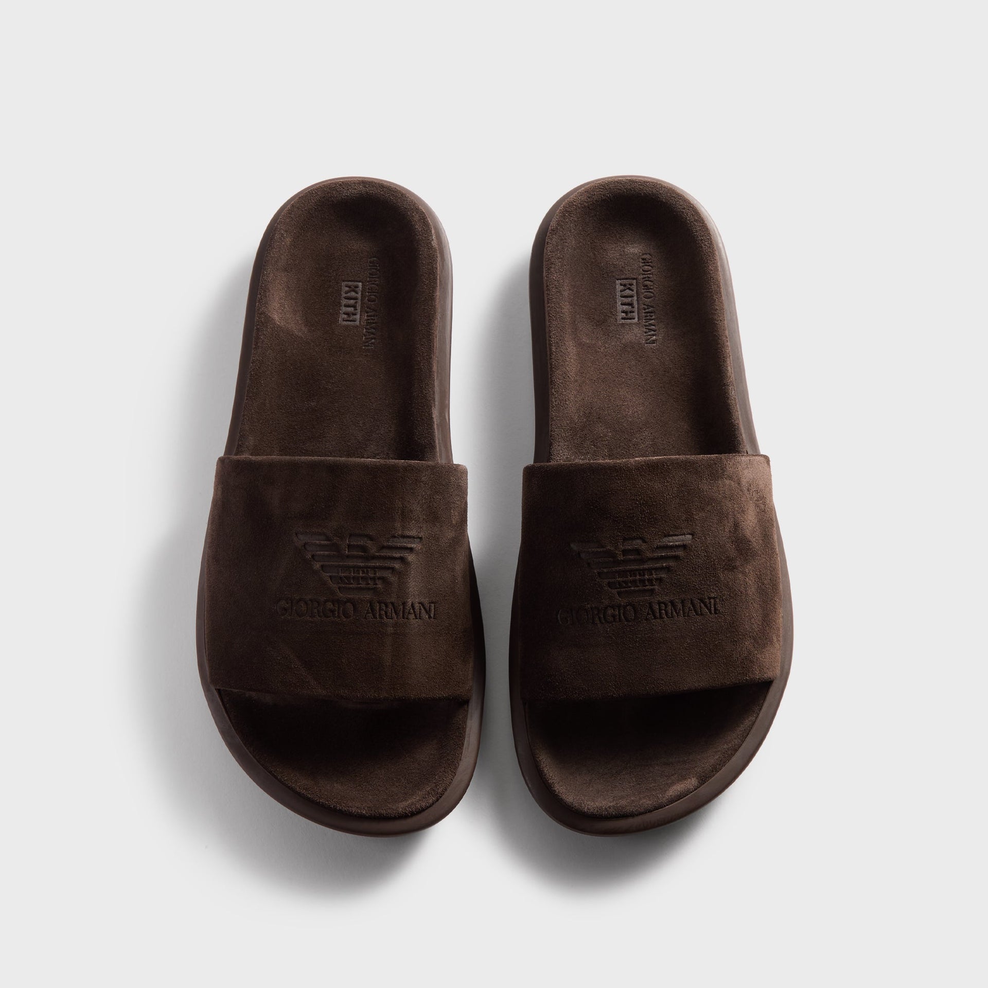 Giorgio Armani Kith Suede Slides Pepe