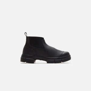 Ganni Recycled Rubber Crop City Boot - Black