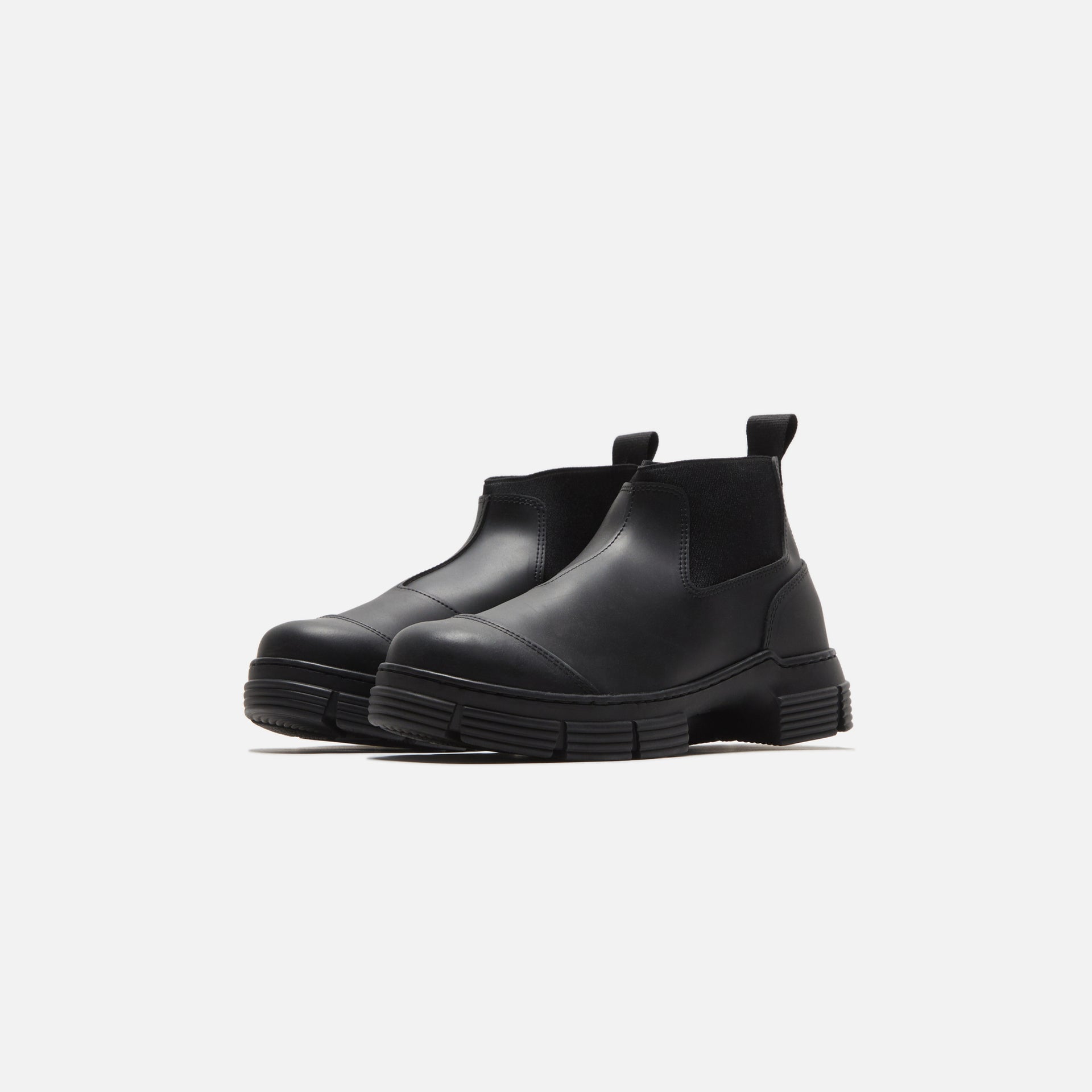 Ganni Recycled Rubber Crop City Boot - Black