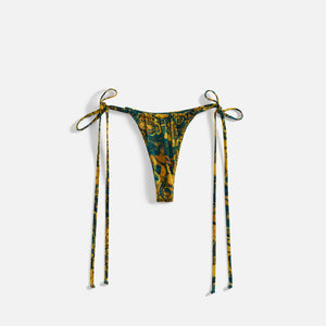 Shimmery Gold Tie Side Skimpy Bikini Bottom - Xandra Swimwear