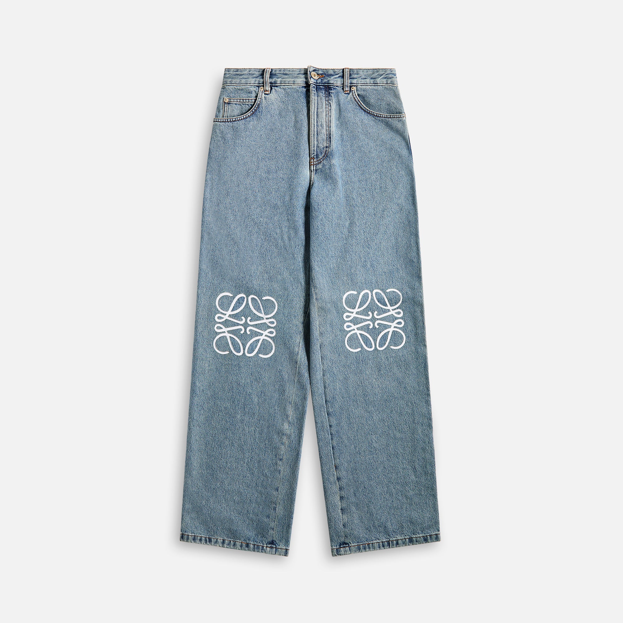 Loewe Anagram Baggy Jeans - Blue – Kith