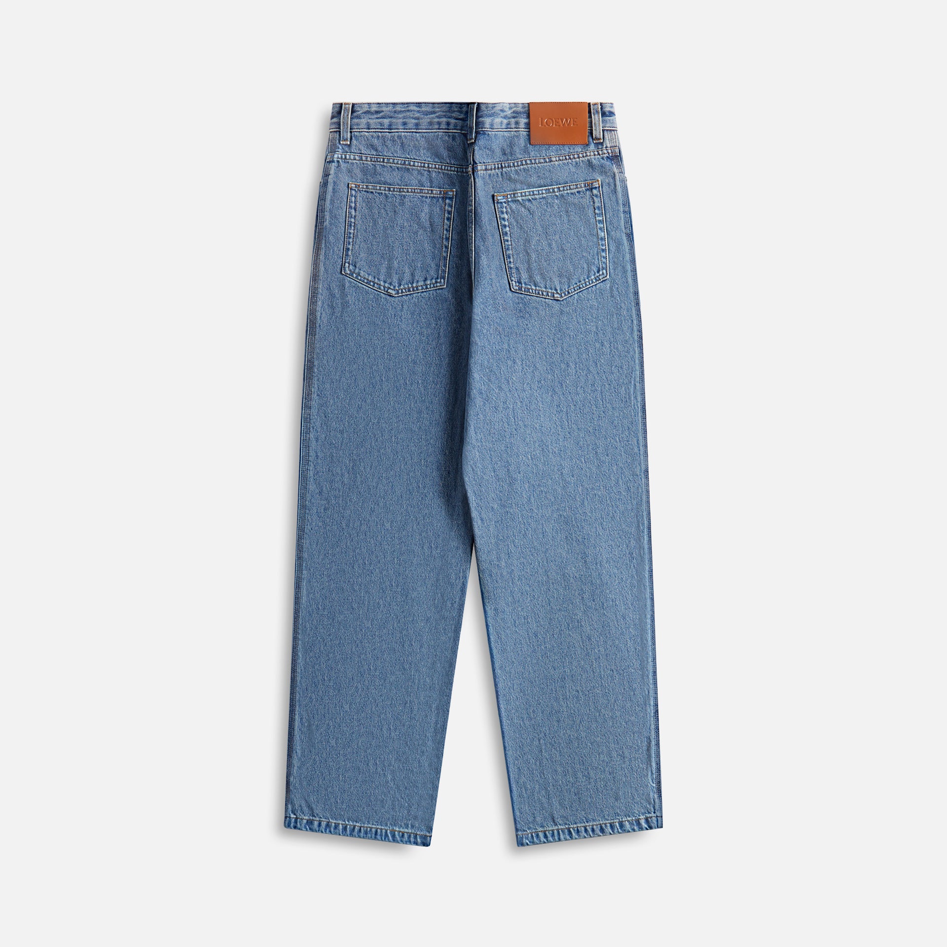 Loewe Anagram Baggy Jeans - Mid Blue Denim