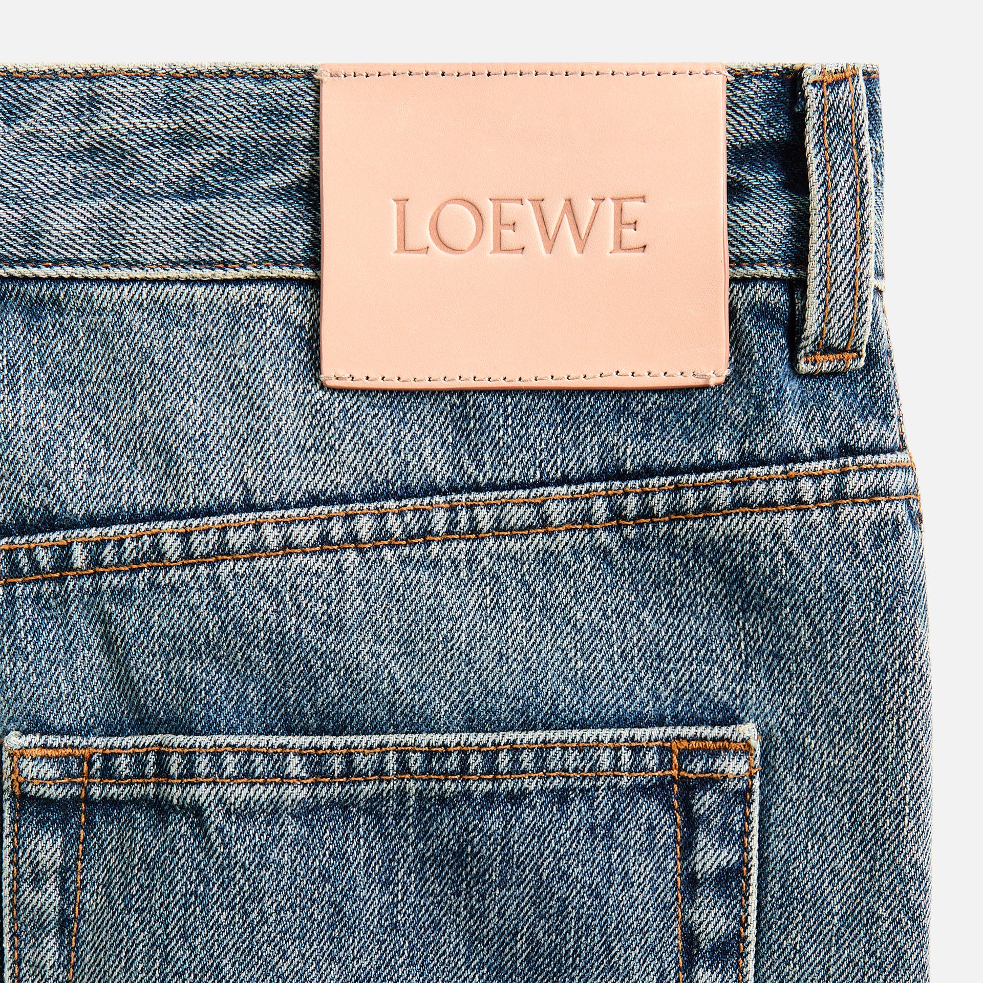 Loewe Anagram Baggy Jeans - Washed Denim