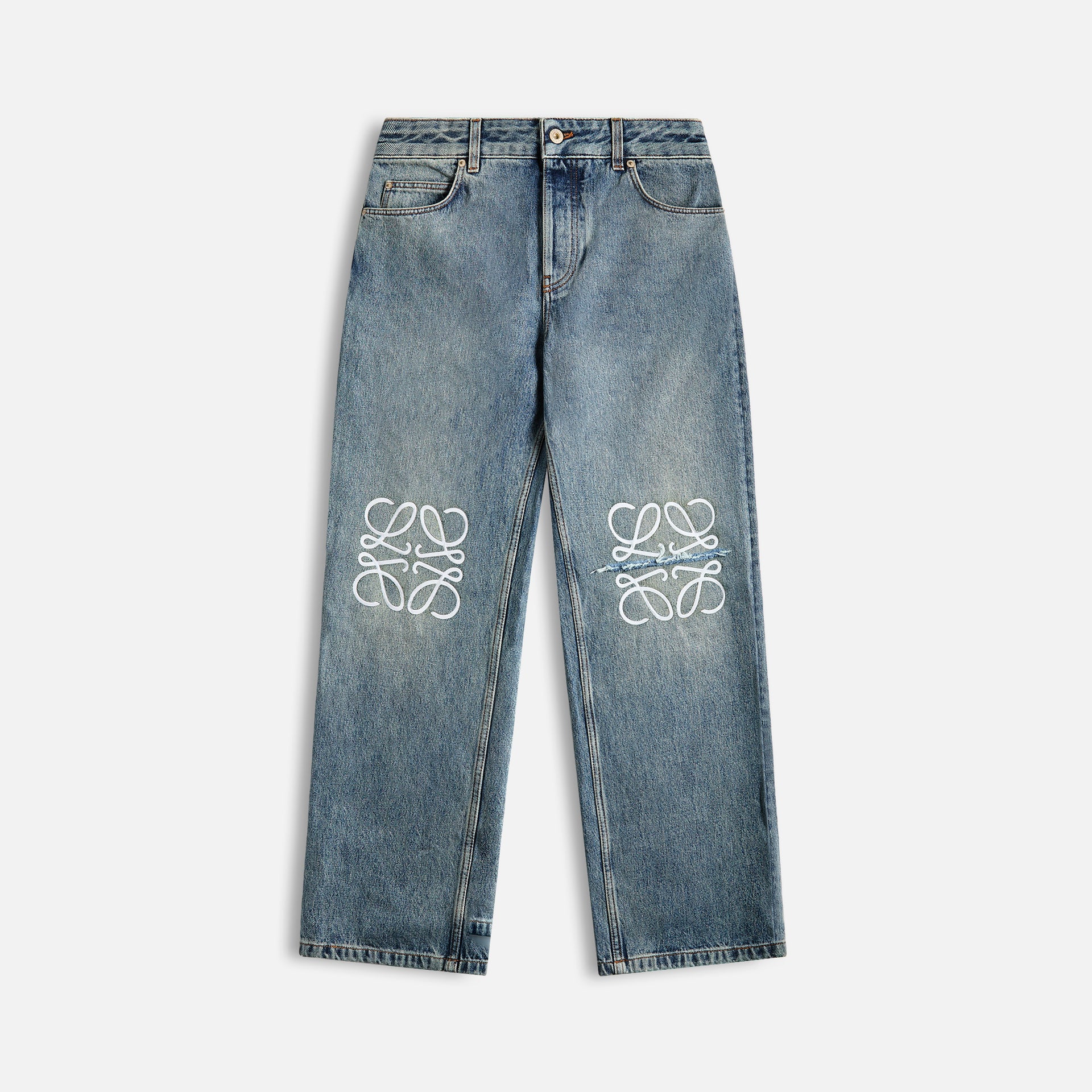 Loewe Anagram Baggy Jeans - Washed Denim