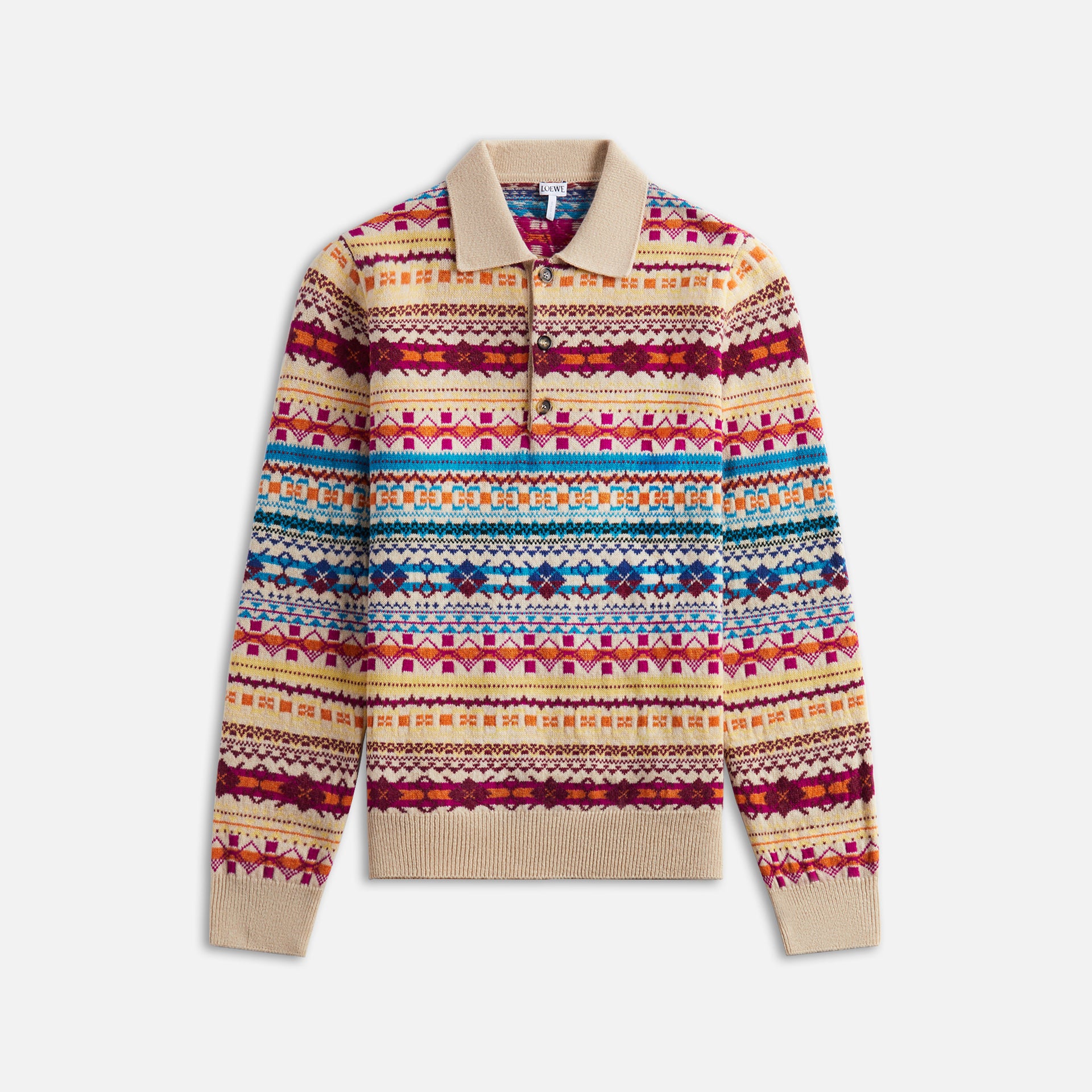 Loewe Polo Sweater - Ecru / Multicolor