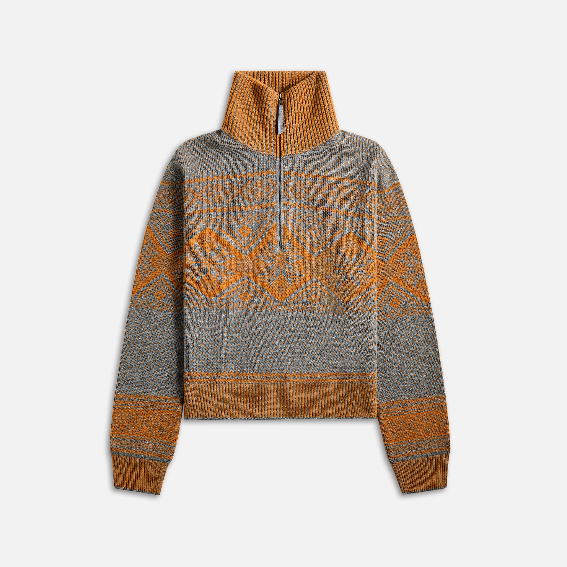 Loewe Zip-Up Sweater - Grey / Orange