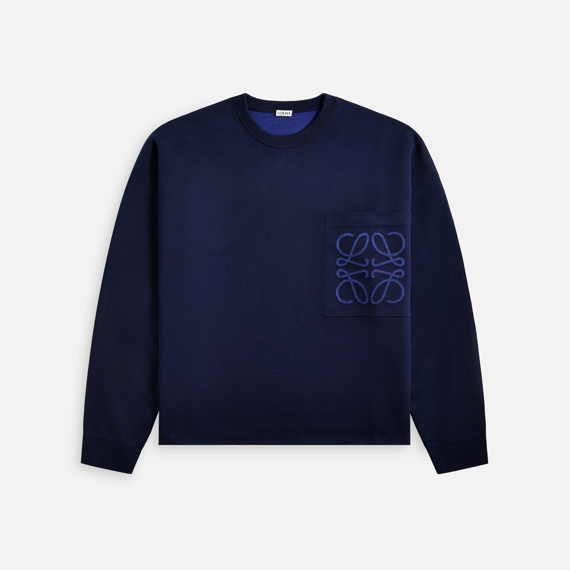 Loewe Anagram Pocket Sweater - Navy Blue