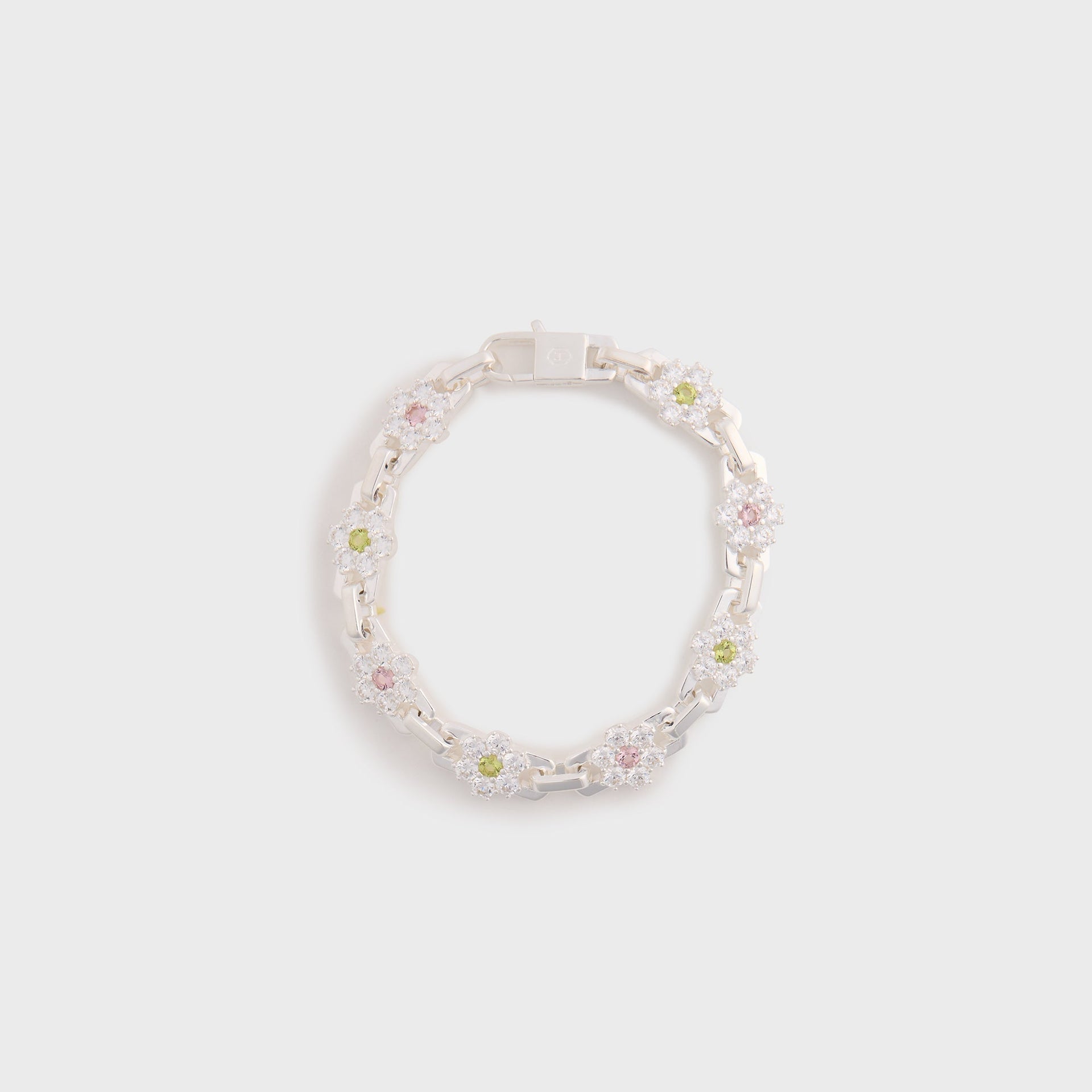 Hatton Labs Daisy Bracelet - Sterling Silver / White / Pink