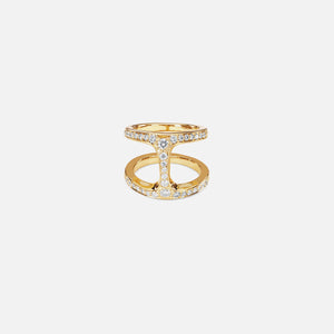 Hoorsenbuhs Dame Phantom Ring with Diamonds - 18K Yellow Gold