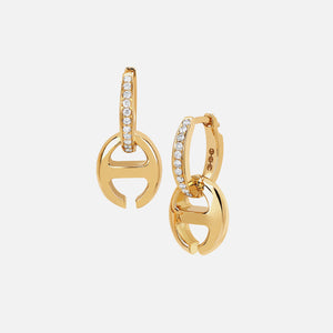 Hoorsenbuhs Klaasp Earrings with Diamonds - Yellow Gold