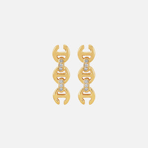 Hoorsenbuhs 3MM Toggle Stud Earrings with Diamonds - Yellow