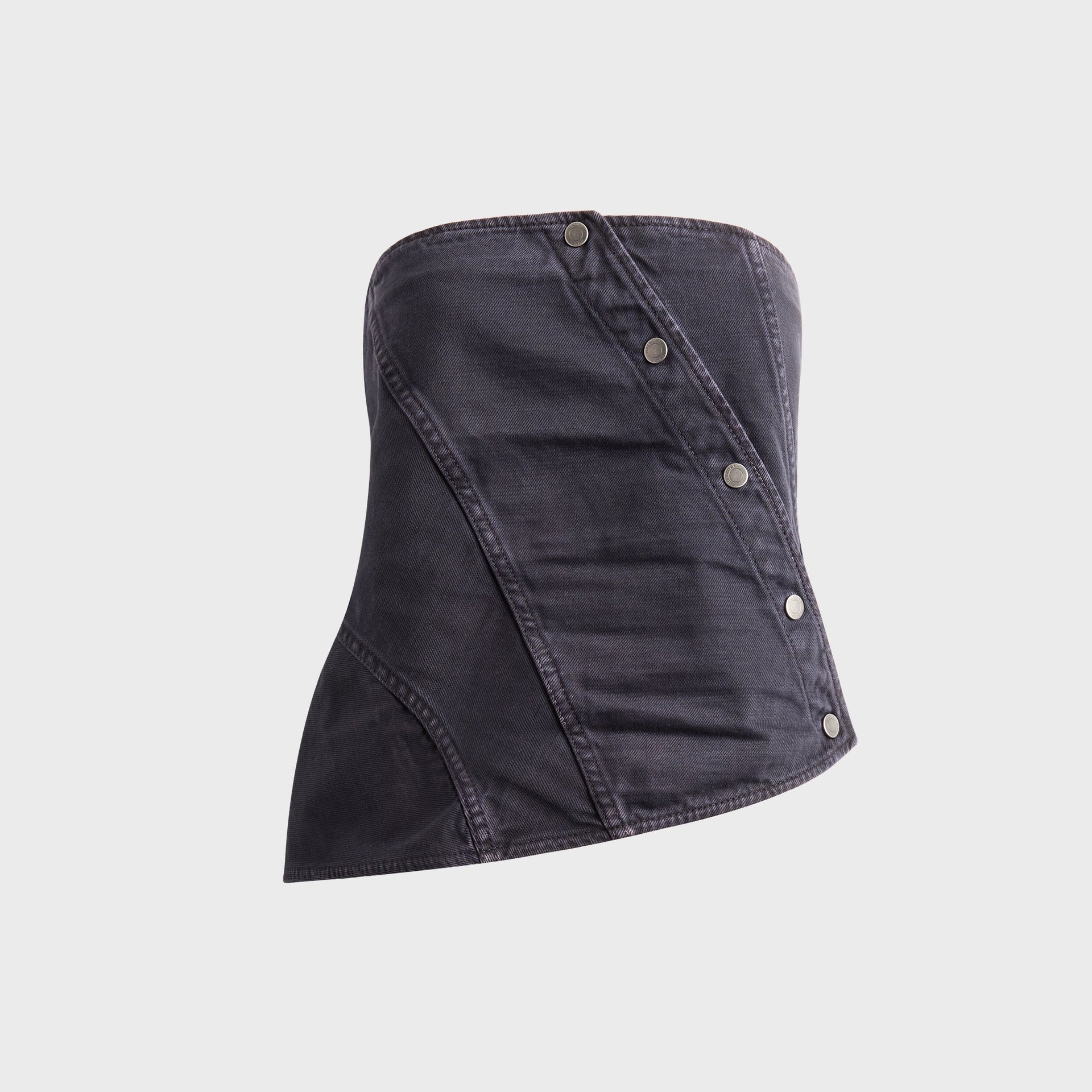 Haikure Twist Bull Bustier Top - Carbon