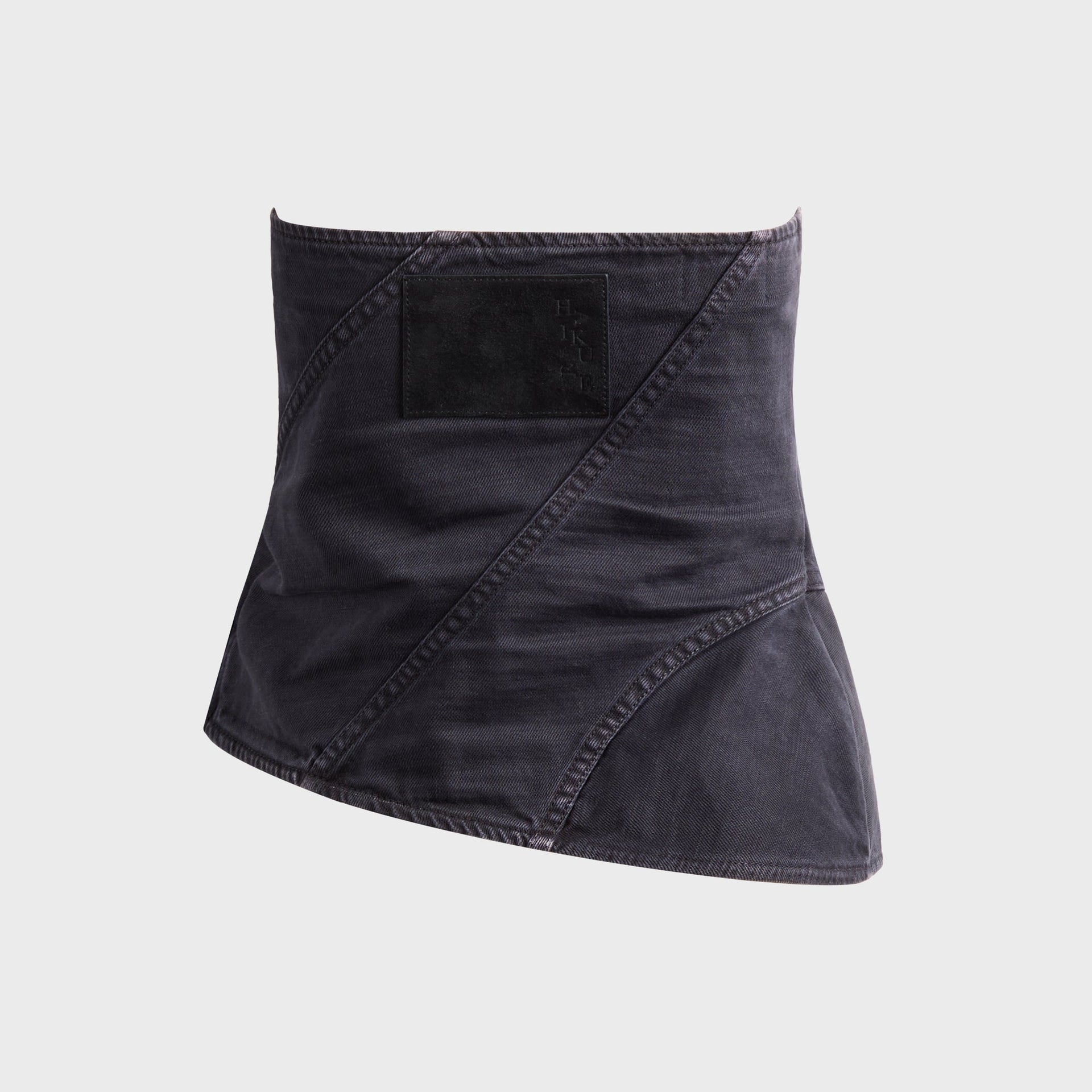 Haikure Twist Bull Bustier Top - Carbon