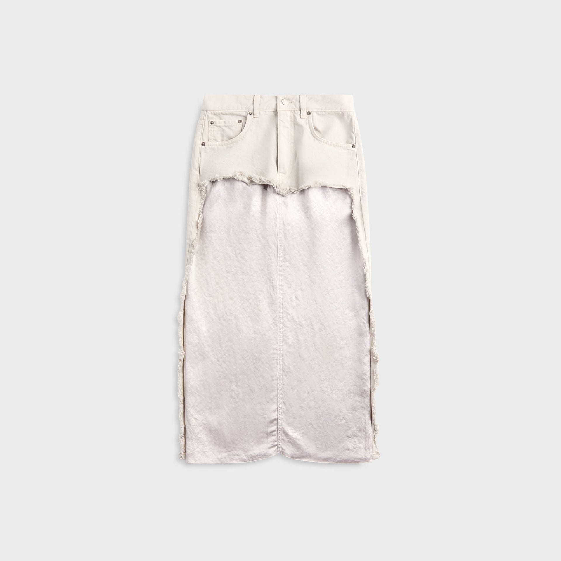 Haikure Lulu Satin Bull Skirt - Ice Grey