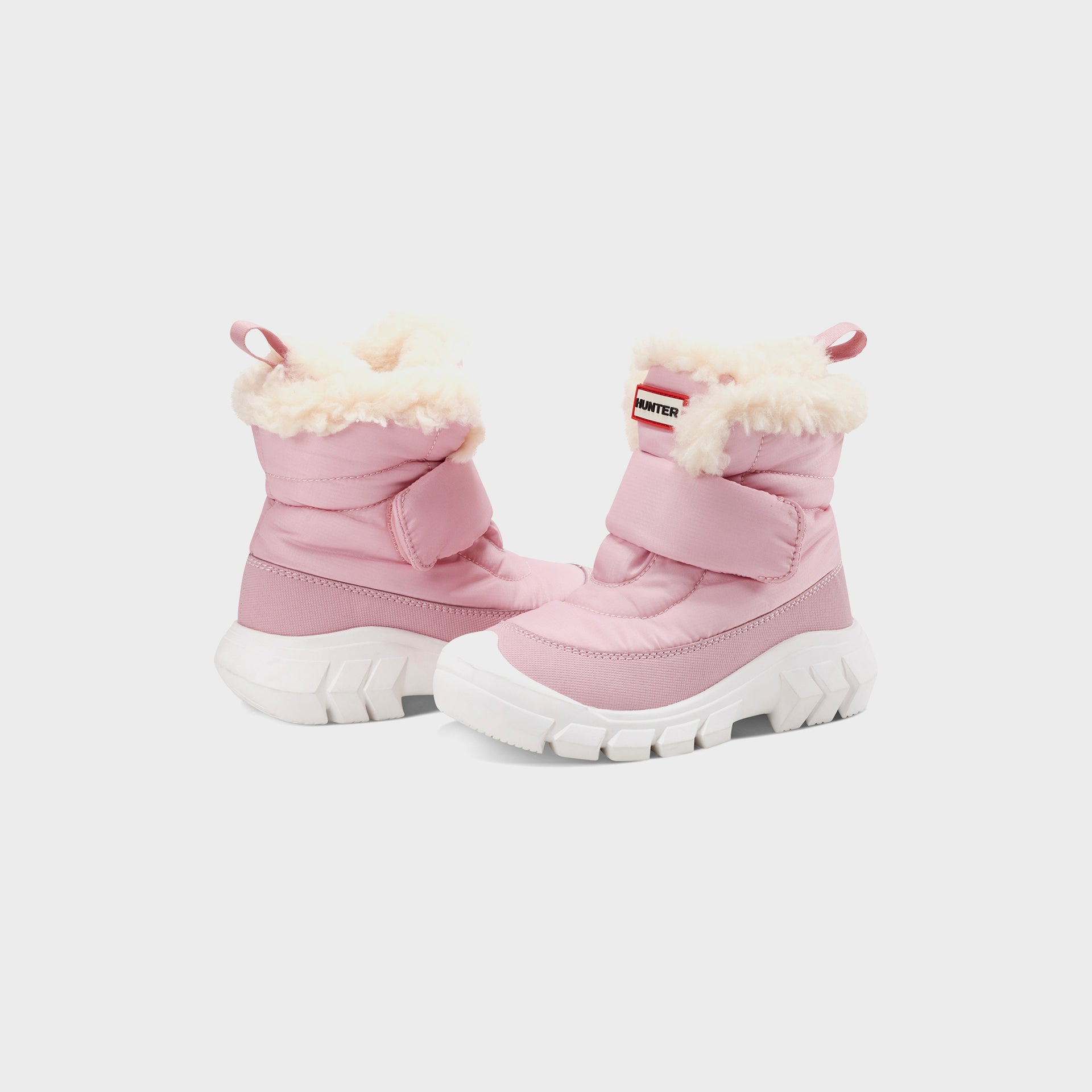 Hunter Little Kids Igloo Lug Sole Insulated Waterproof Snow Boot - Light Pink