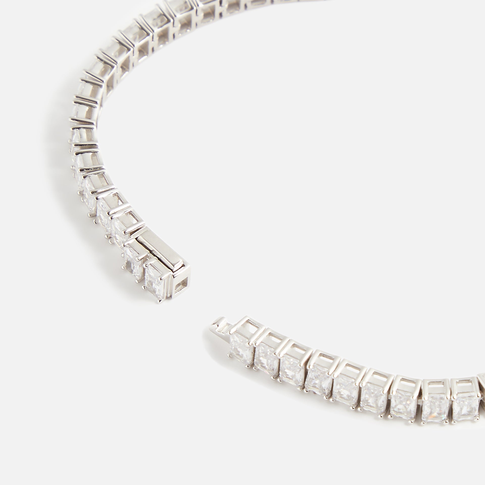 Hatton Labs Emerald Cut Tennis Bracelet - Silver