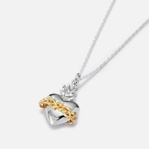 Hatton Labs Sacred Heart Pendant Necklace - Silver / Gold
