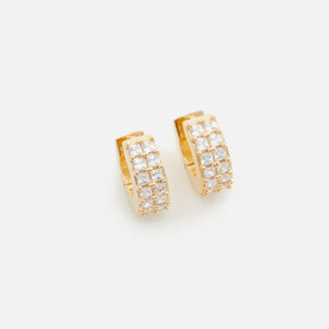 Hatton Labs Double Eternity Spike Hoop Earrings 18K Gold Plated - Gold