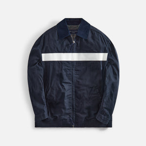 CDG Homme Cotton Weather Oil Cloth Jacket - Navy