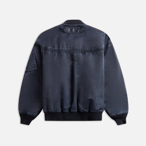 CDG Homme Nylon Coating Twill Garment Dyed cotton Jacket - Navy