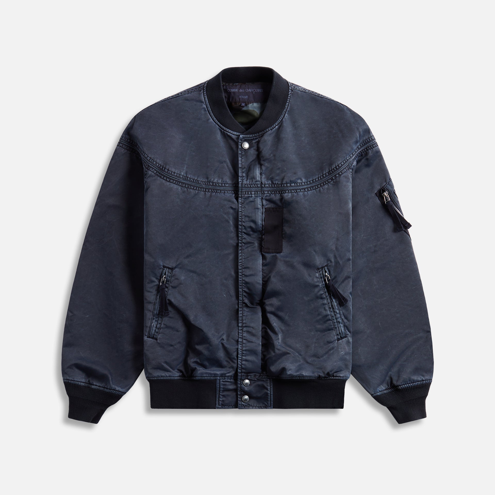 CDG Homme Nylon Coating TRetro Garment Dyed Jacket - Navy