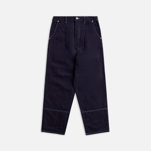 CDG Homme Cotton Linen Garment Washed Pant - Navy