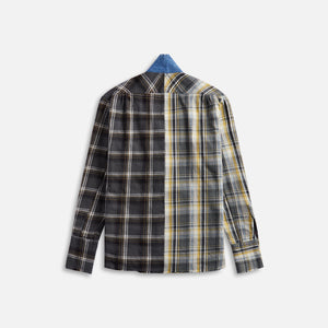 Greg Lauren GL1 with long-sleeved - Mixed Plaid Green