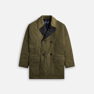 CDG Homme Homme Nylon Taffeta x Wool Merino Reversible Coat - Khaki