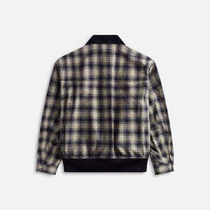 Comme Des Garçons Homme Cotton Flannel Check Triple Layer - Navy