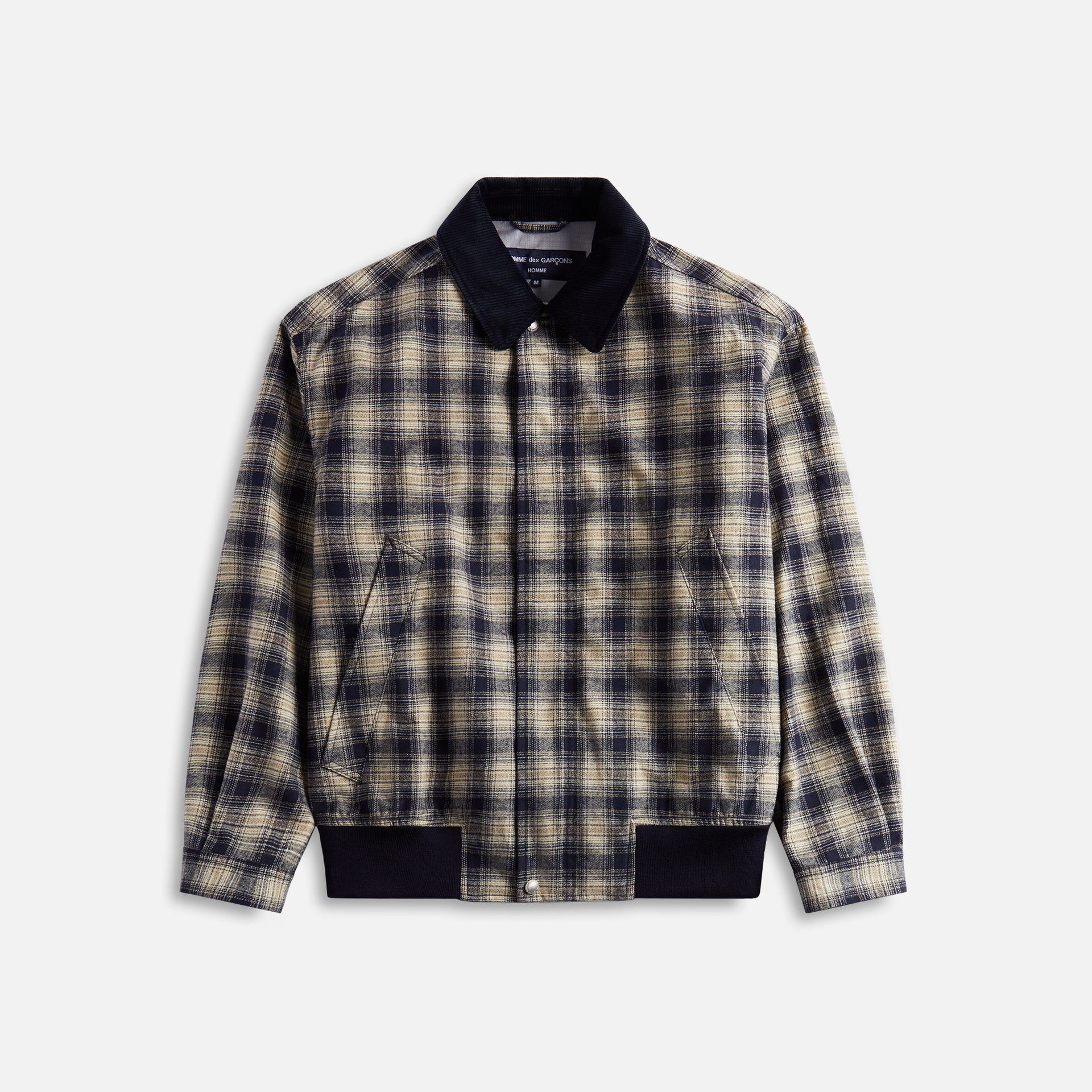 Comme Des Garçons Homme Cotton Flannel Check Triple Layer - Navy