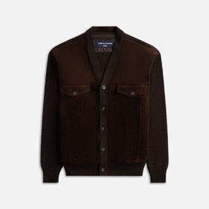 CDG Homme Wool Knit Cotton Corduroy Jacket - Brown