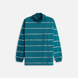 Comme Des Garçons Homme Cotton Jersey Horizontal Stripe Sweater - Green