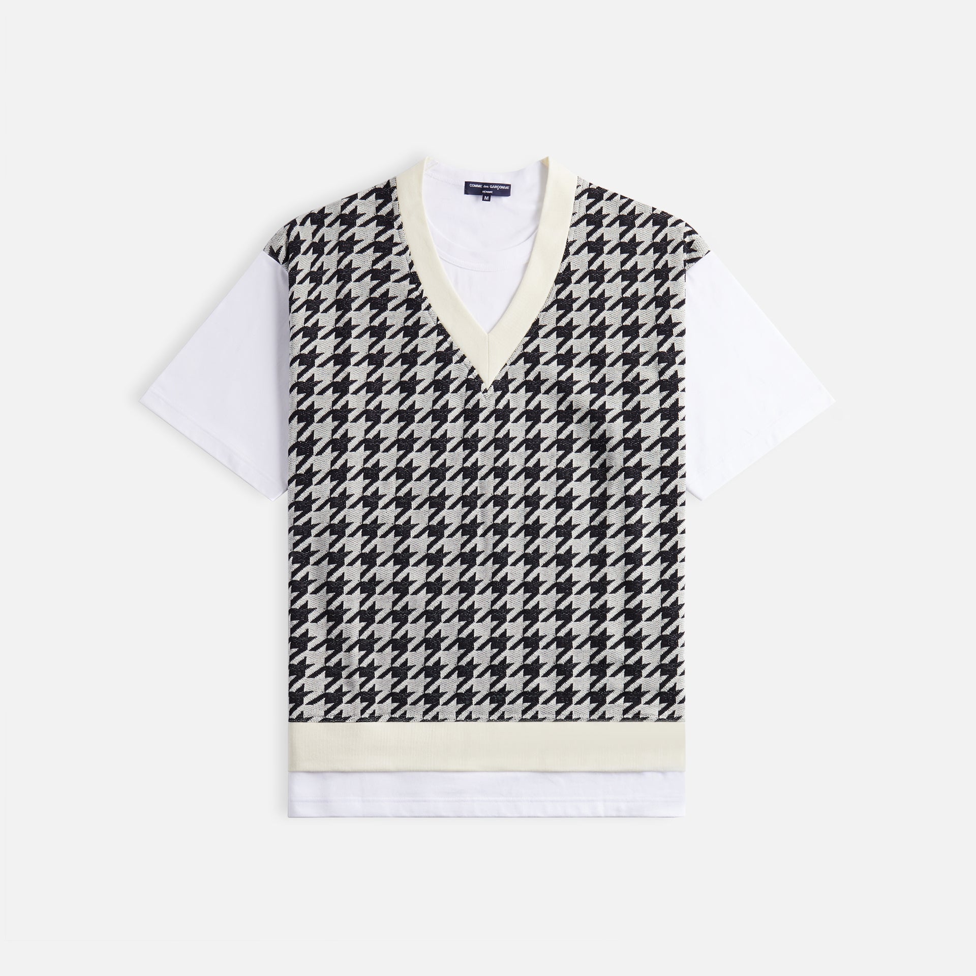 Comme Des Garçons Homme Cotton Jersey Cotton Jacquard Division - White