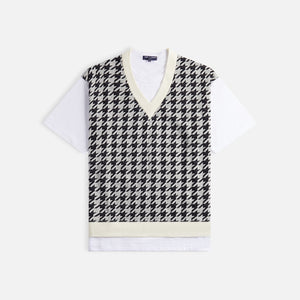 Comme Des Garçons Homme Cotton Jersey Cotton Jacquard Shirt - White