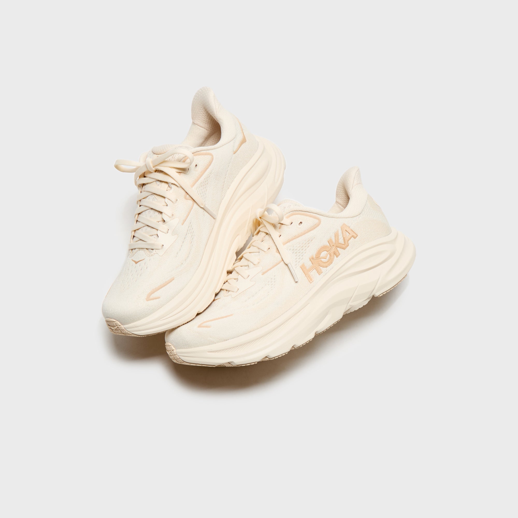 スニーカー HOKA SS25 W CLIFTON 10 VANILLA / BIRCH (1162031 VCH) HOKA Clifton 10 - Vanilla / Birch – Kith