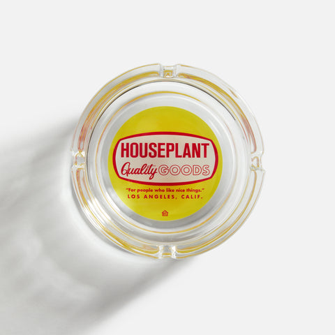 Houseplant Glass Ashtray - Yellow