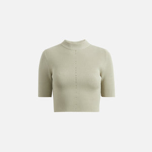 Hyein Seo Knitted Crop Top - Fog Green